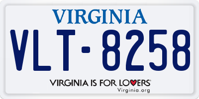 VA license plate VLT8258