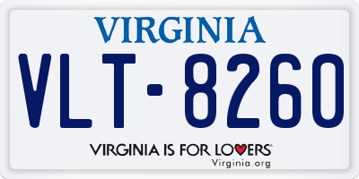 VA license plate VLT8260