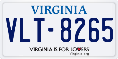 VA license plate VLT8265