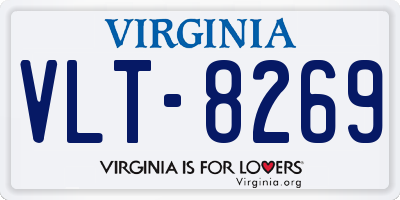 VA license plate VLT8269