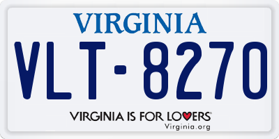 VA license plate VLT8270
