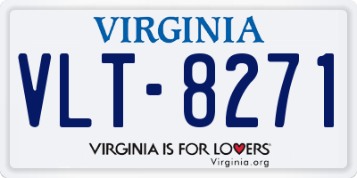 VA license plate VLT8271