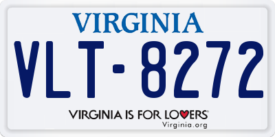 VA license plate VLT8272