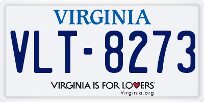 VA license plate VLT8273