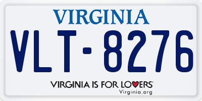 VA license plate VLT8276