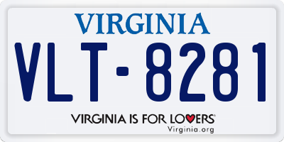 VA license plate VLT8281