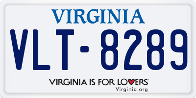 VA license plate VLT8289