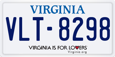 VA license plate VLT8298