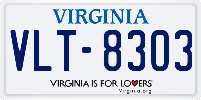 VA license plate VLT8303