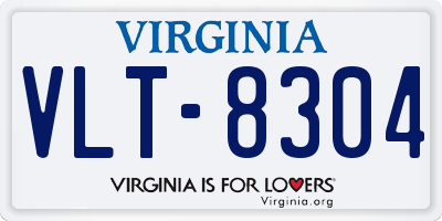 VA license plate VLT8304