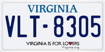 VA license plate VLT8305