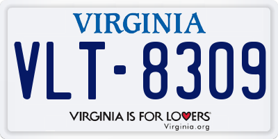 VA license plate VLT8309