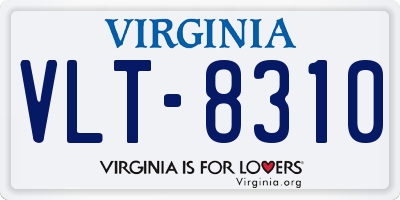 VA license plate VLT8310