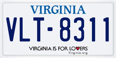 VA license plate VLT8311
