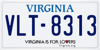 VA license plate VLT8313