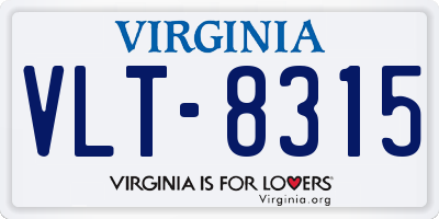 VA license plate VLT8315