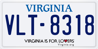 VA license plate VLT8318
