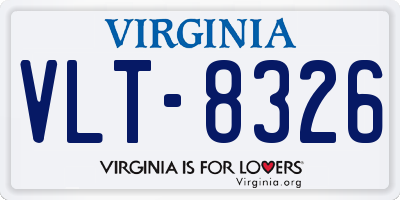 VA license plate VLT8326