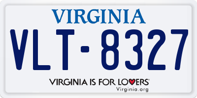 VA license plate VLT8327