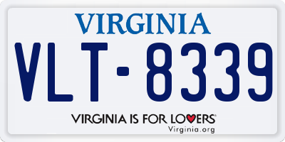VA license plate VLT8339