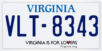 VA license plate VLT8343