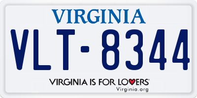 VA license plate VLT8344