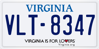 VA license plate VLT8347
