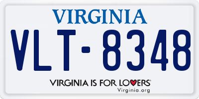 VA license plate VLT8348
