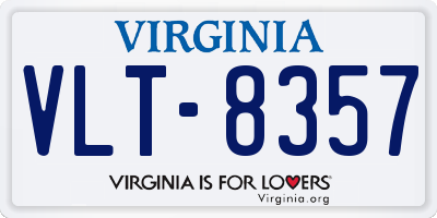 VA license plate VLT8357