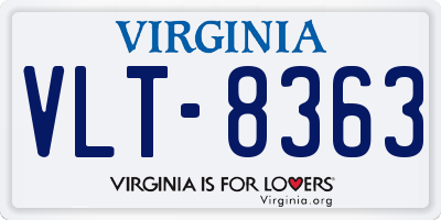 VA license plate VLT8363