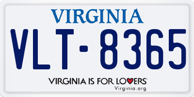 VA license plate VLT8365