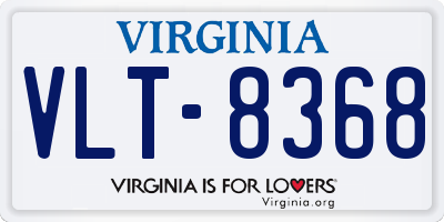 VA license plate VLT8368