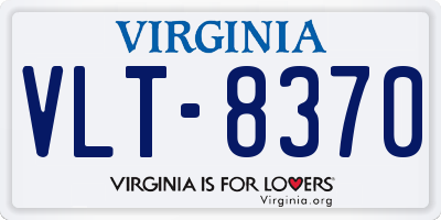VA license plate VLT8370