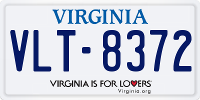 VA license plate VLT8372