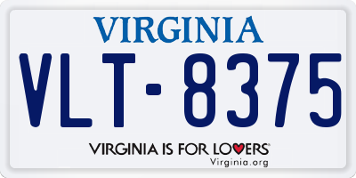 VA license plate VLT8375
