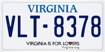 VA license plate VLT8378