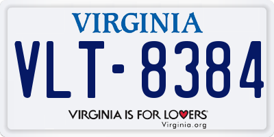VA license plate VLT8384