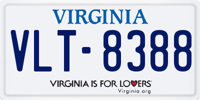 VA license plate VLT8388