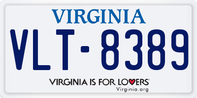VA license plate VLT8389