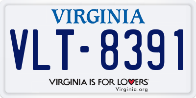 VA license plate VLT8391