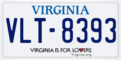 VA license plate VLT8393
