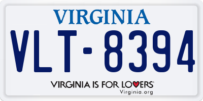 VA license plate VLT8394