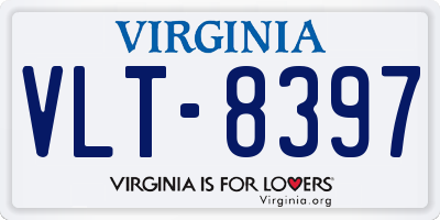 VA license plate VLT8397