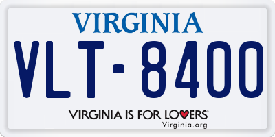 VA license plate VLT8400