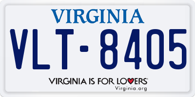 VA license plate VLT8405