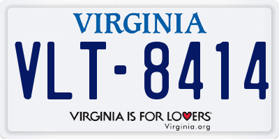 VA license plate VLT8414