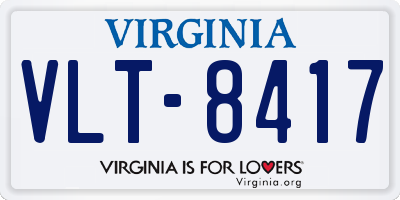 VA license plate VLT8417