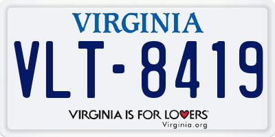 VA license plate VLT8419