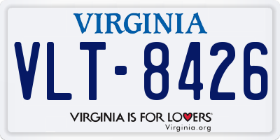 VA license plate VLT8426