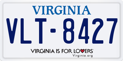 VA license plate VLT8427